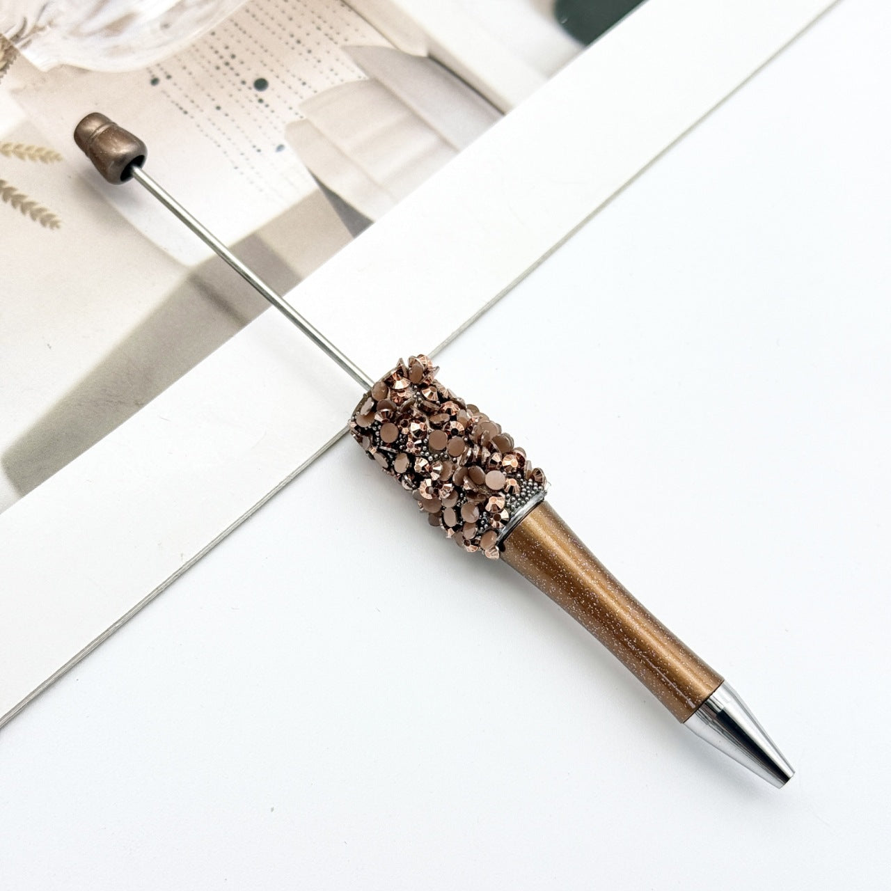 Wholesale DIY Sequin Bead Pen Colorful Resin Ballpoint Pen