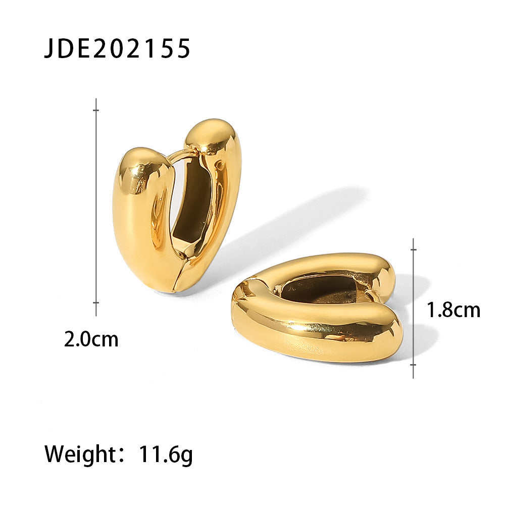 Wholesale 18K Gold Plated Stainless Steel Twisted Earrings