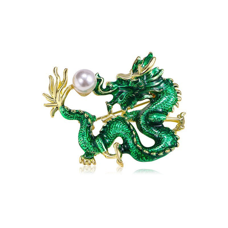 Wholesale Oil Dripping Dragon Alloy Brooch