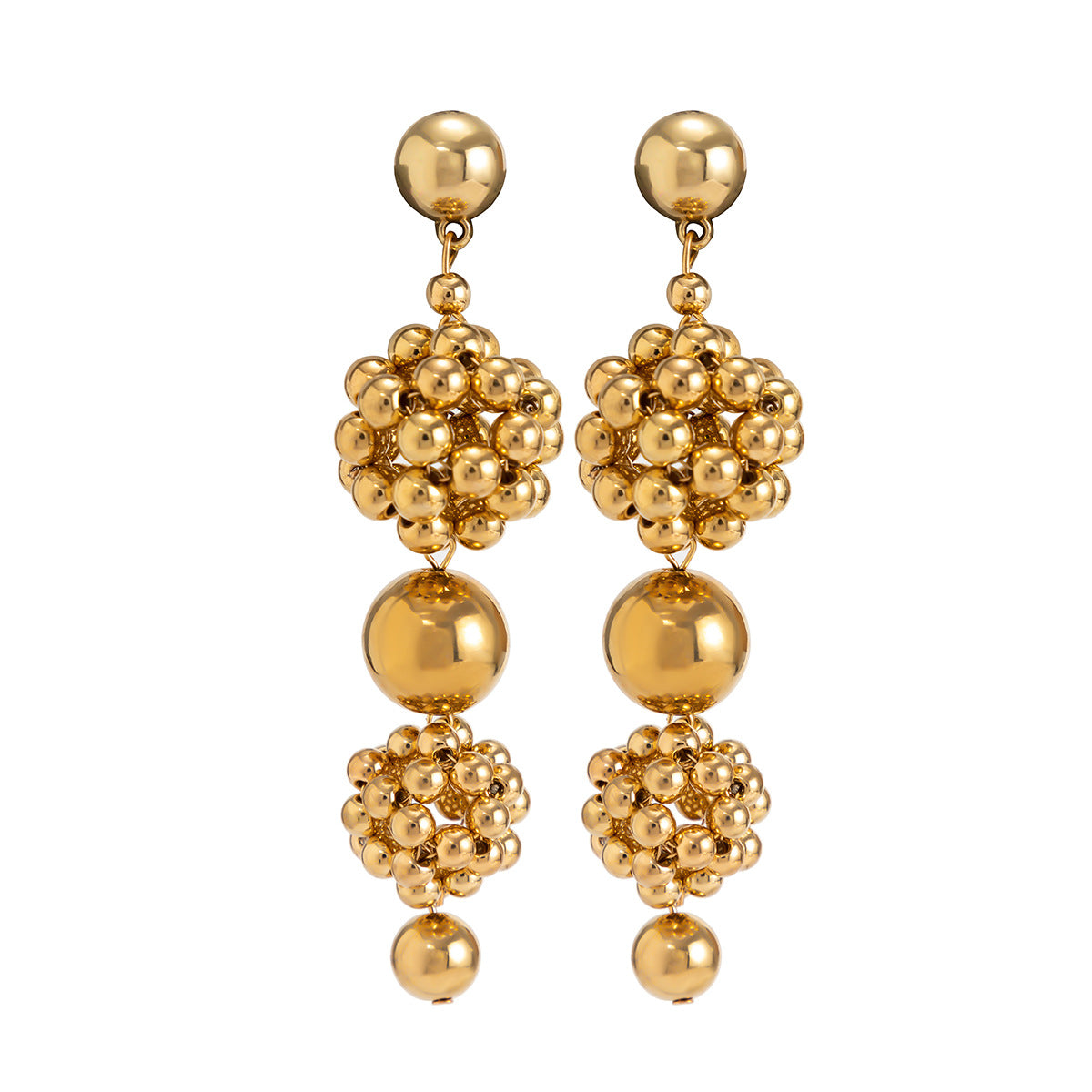 Wholesale Vintage Pearl Beaded Metal Earrings