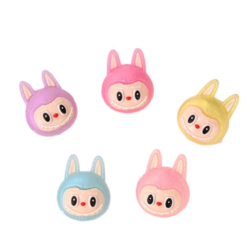 Wholesale 5pcs/pack DIY Soft Rubber Straight Hole Beads for Mobile Phone Chain Monster Doll OLY Exclusive