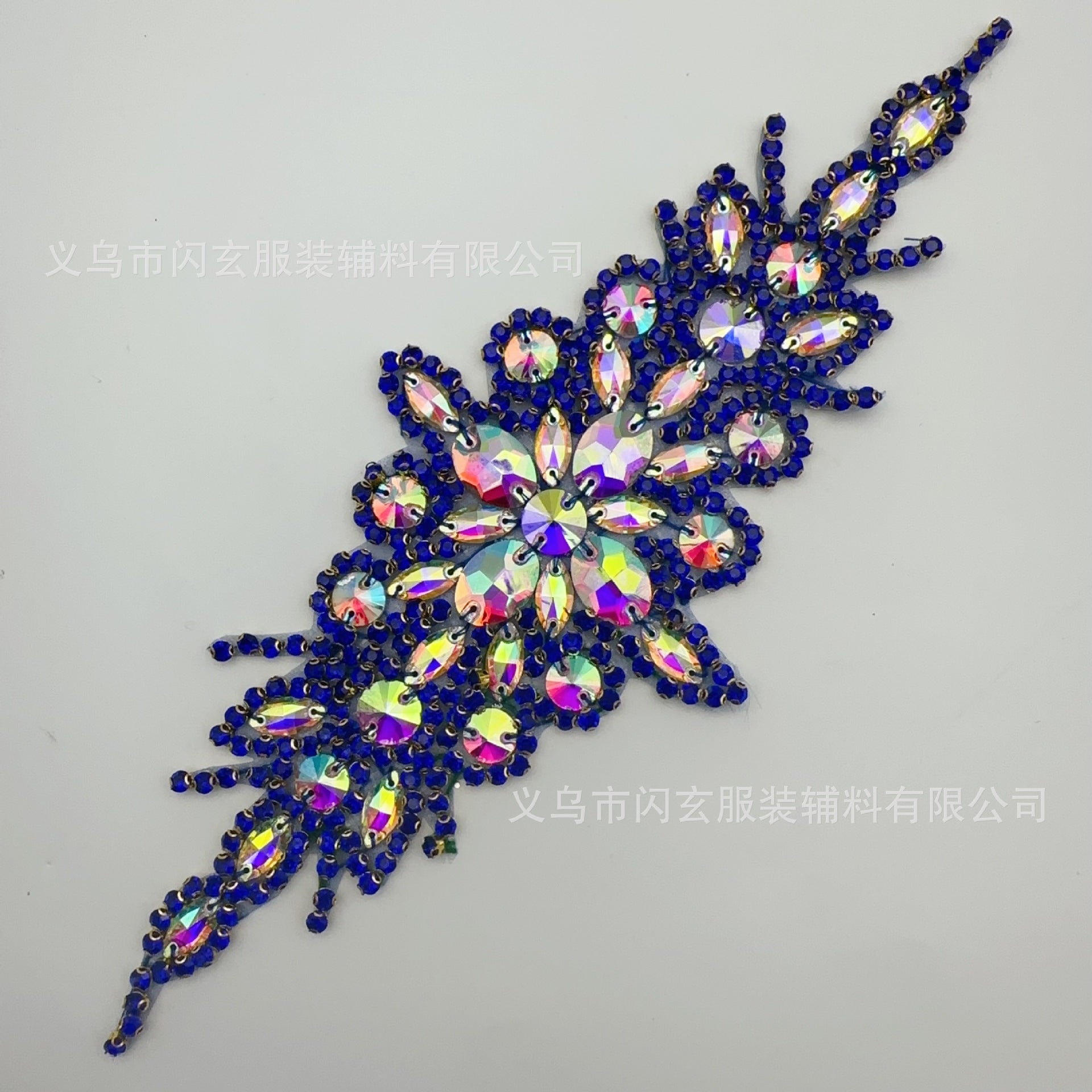 Wholesale Multi colored glass diamond flower water diamond DIY Patches