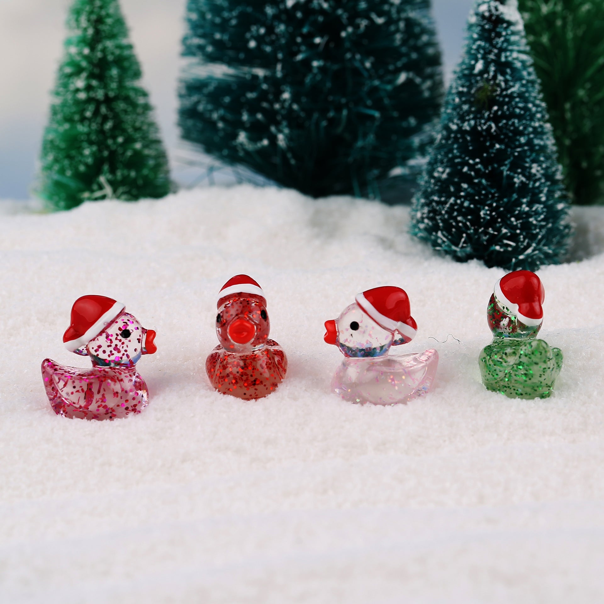 Wholesale DIY Miniature Landscape Decoration Glowing Christmas Duck Doll Accessories
