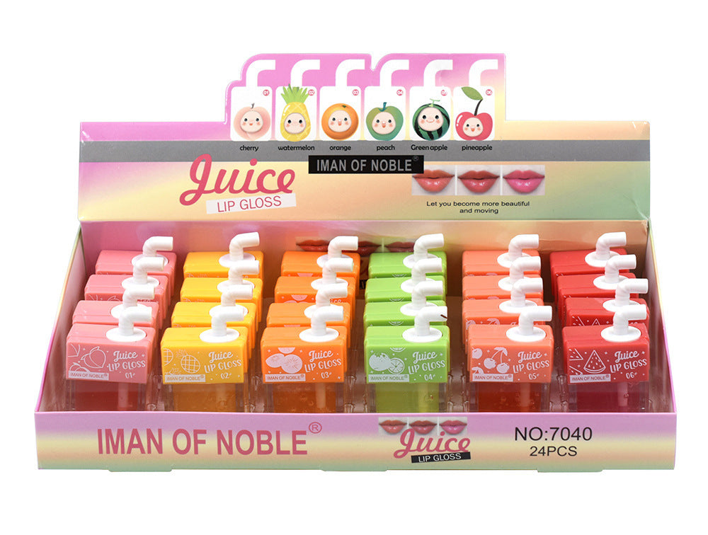 Wholesale 24PCS/PACK Plastic Lip Oil Straw Lip Gloss Fruity Flavored Lip Gloss