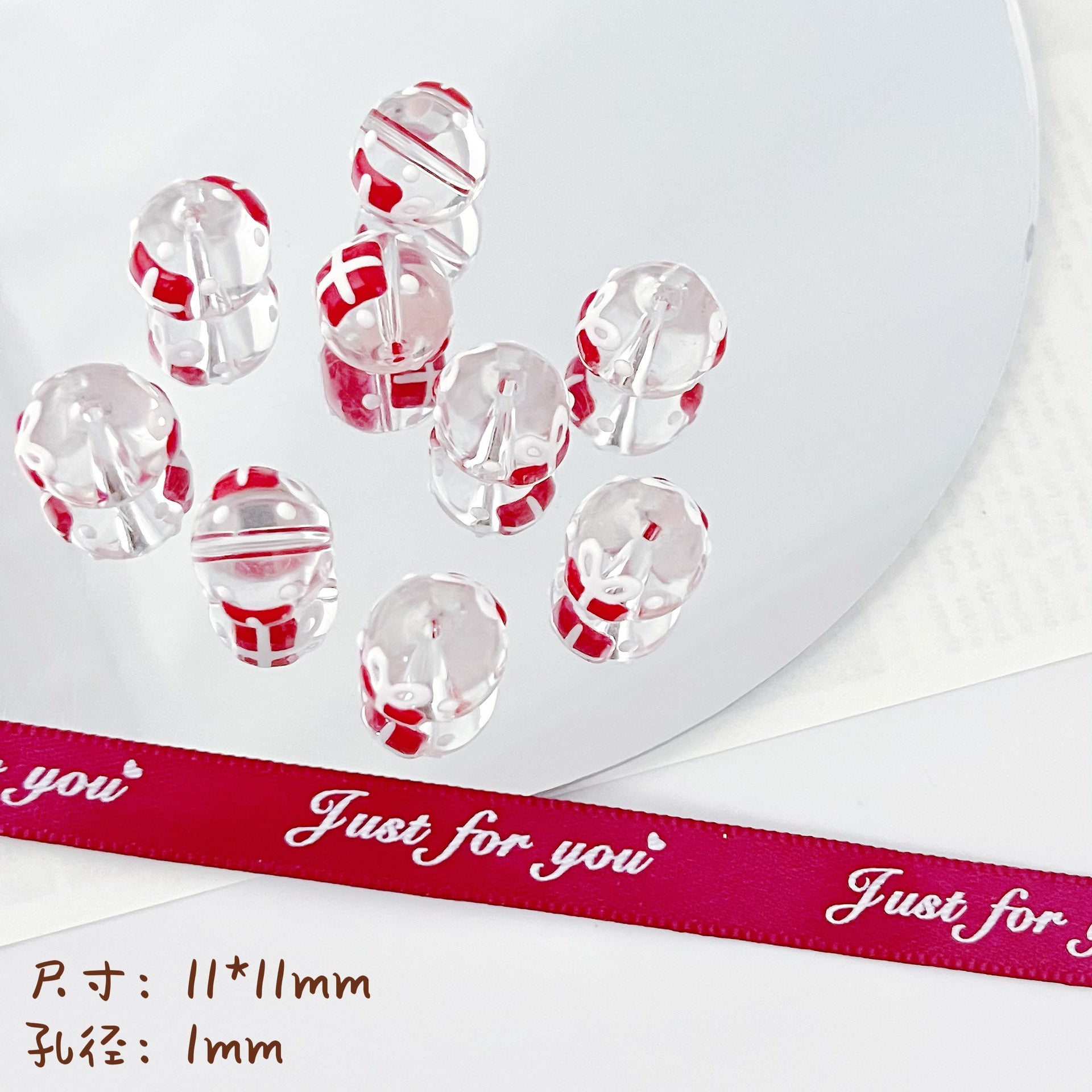 Wholesale 10pcs Santa Claus Snowflake Christmas Series Beads