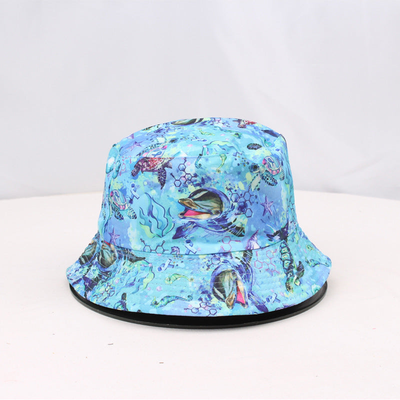 Wholesale Polyester Shark Double-sided Printing Fisherman Hat