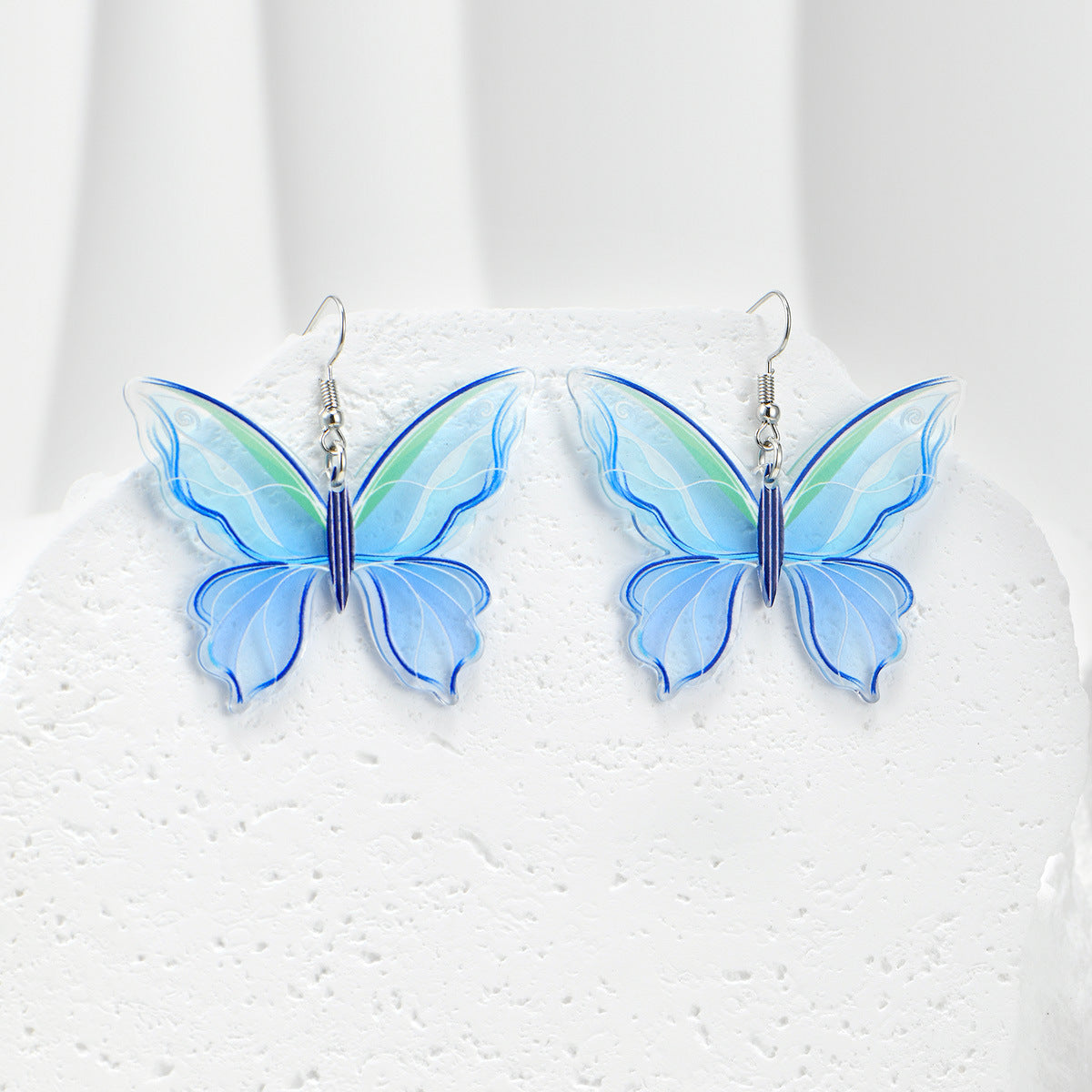 Wholesale Independence Day Butterfly Double sided Printed Acrylic Earrings
