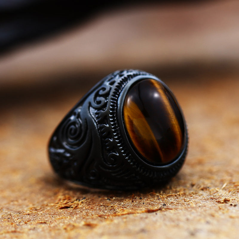 Wholesale Vintage Turquoise Black Ring