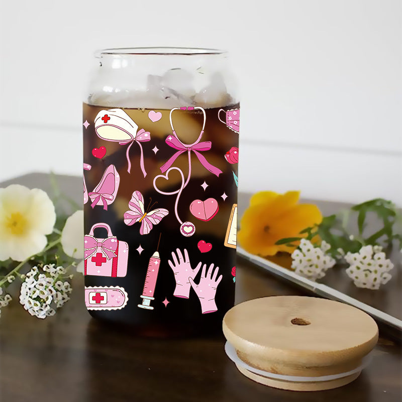 Wholesale Pink Nurses' Day   16oz Cup UV DTF Wraps