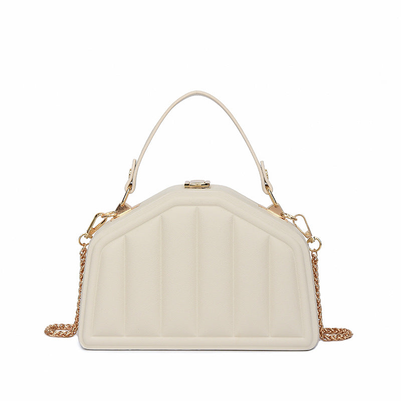 Wholesale Simple Solid Color Chain Bag Shoulder Crossbody Bag Pleated Handbag