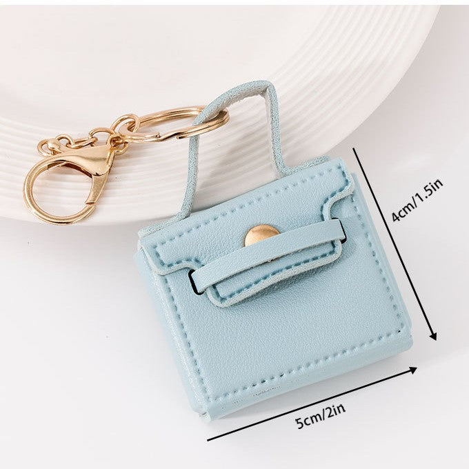 Wholesale Solid color small square bag keychain