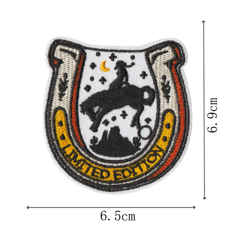 Wholesale Western Cowboy Embroidered Patch Set Of 9 Applique Badges For ets Fashion Decorative Boutique Resale