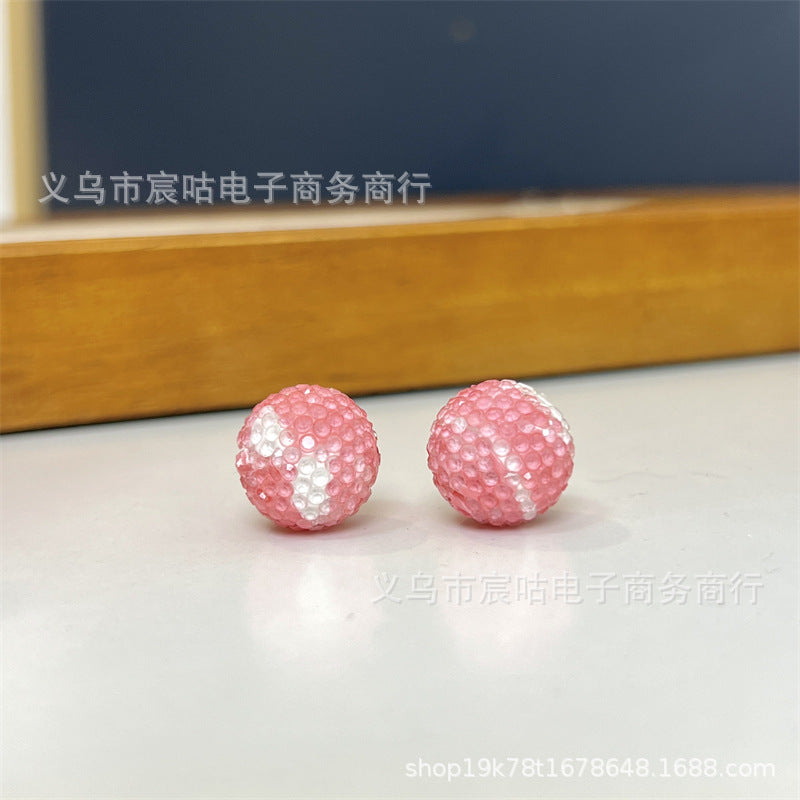 Wholesale 10pcs colored gradient clay Crystal Beads