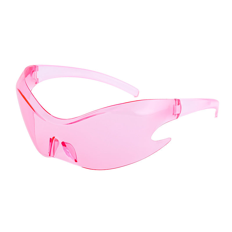 Wholesale PC Y2K Sports Windproof Colorful Tech Style One-piece Sunglasses