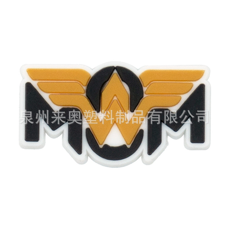 Wholesale 20pcs Parents'  Day straw hat accessories straw dust cover cartoon PVC soft glue straw clip straw cover