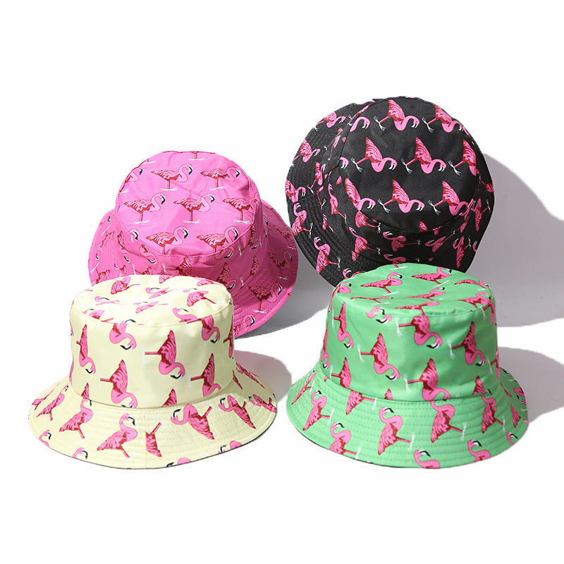 Wholesale Flamingo Print Polyester Bucket Hat