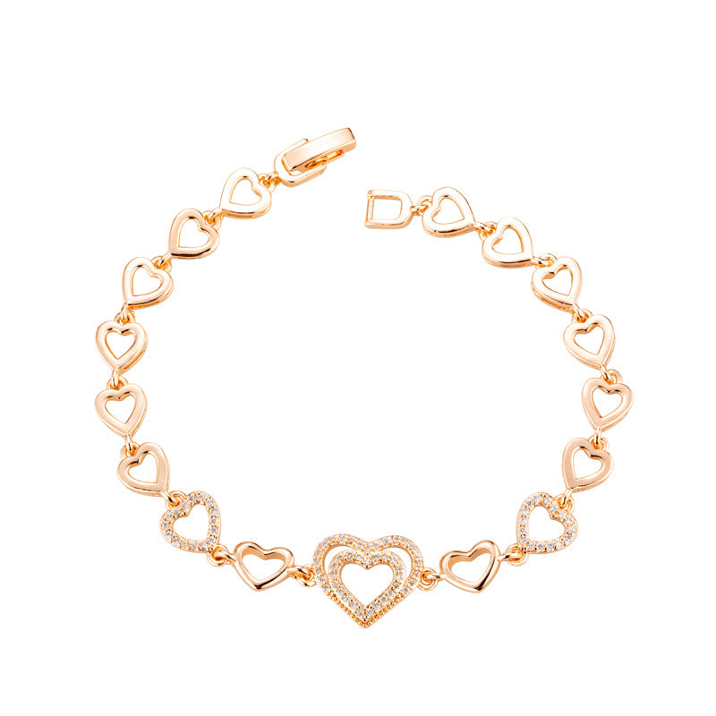 Wholesale Colored oval zircon diamond encrusted bracelet