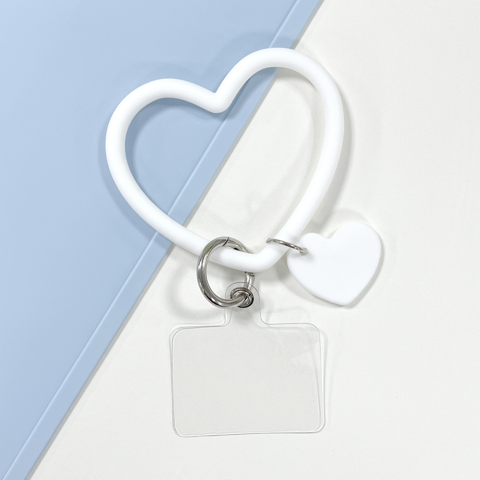 Wholesale Mobile Phone Anti-loss Silicone Heart-shaped Hanging Ring Key Chain