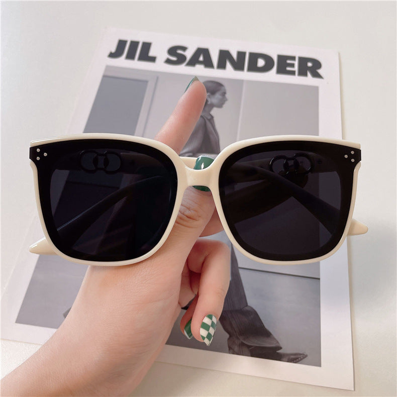 Wholesale 2024 New Large Frame Slim Sunglasses Women's Instagram High-end Sunglasses Men's Fashionable UV-proof Sunglasses