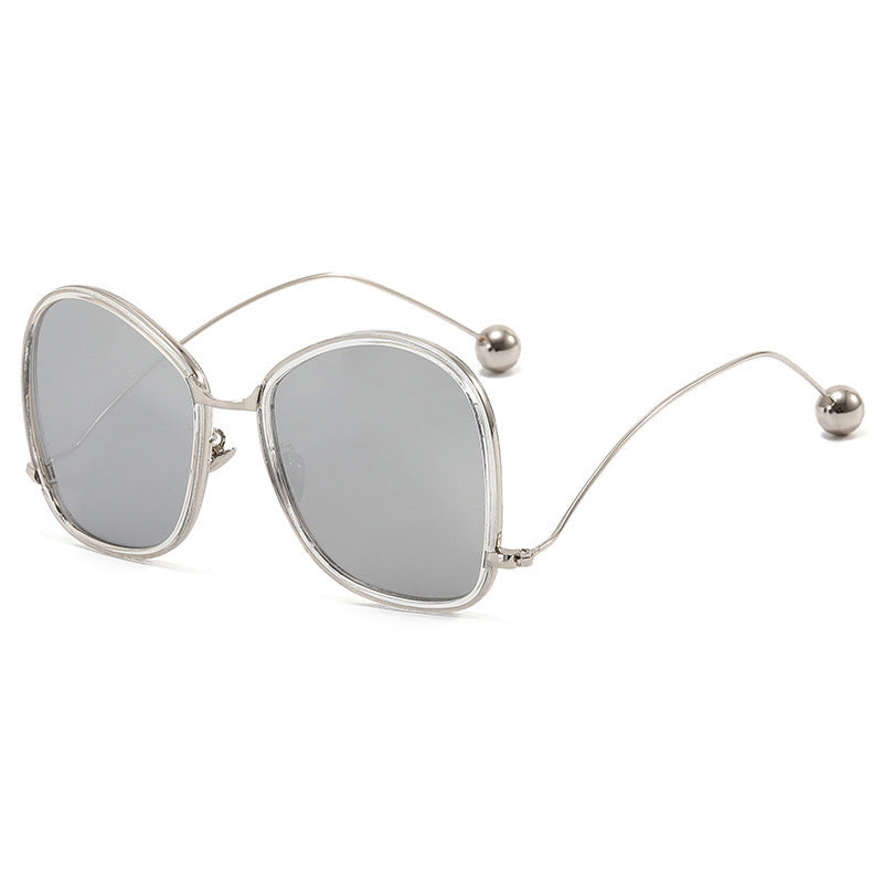 Gafas de sol curvas de metal de metal al por mayor