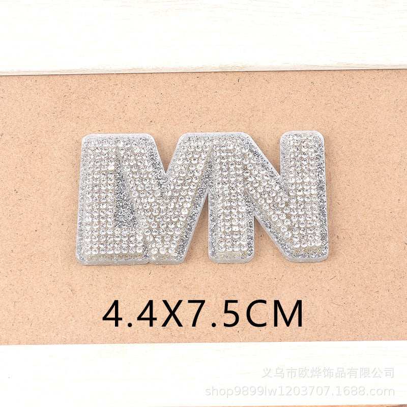 Wholesale Glitter Cartoon Letter  Acrylic DIY Patches