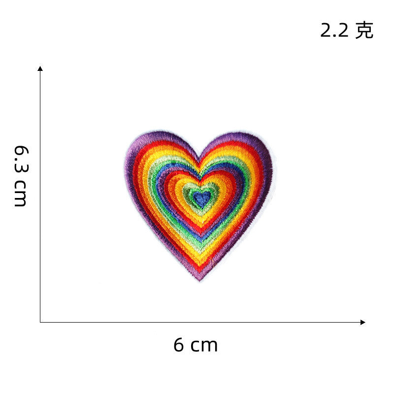 Wholesale Pink Heart Butterfly Embroidered Patch