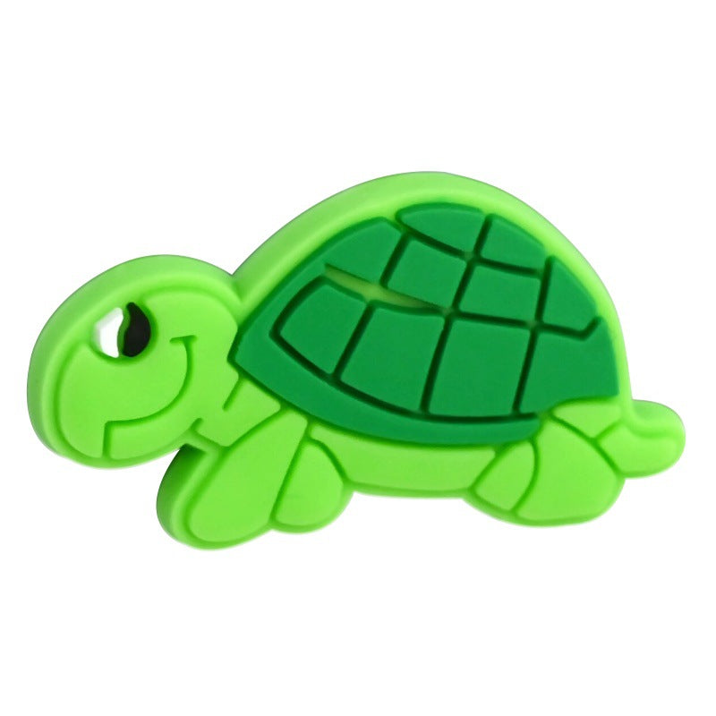 Wholesale   Random 100pcs/pack  Cartoon Ocean Animal Series PVC Soft Rubber Thick Sheets DIY Beading