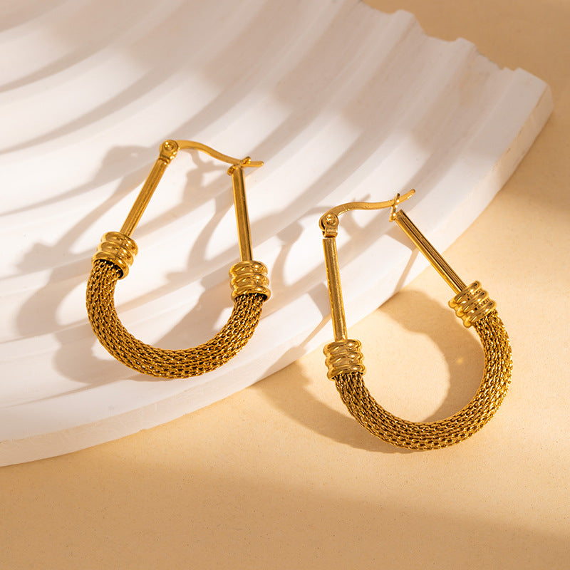 Wholesale Titanium steel earrings gold plating high-quality earrings