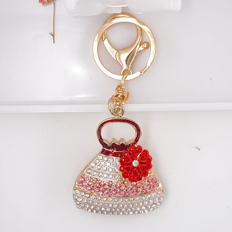 Wholesale Diamond Bag Shape Alloy Keychain