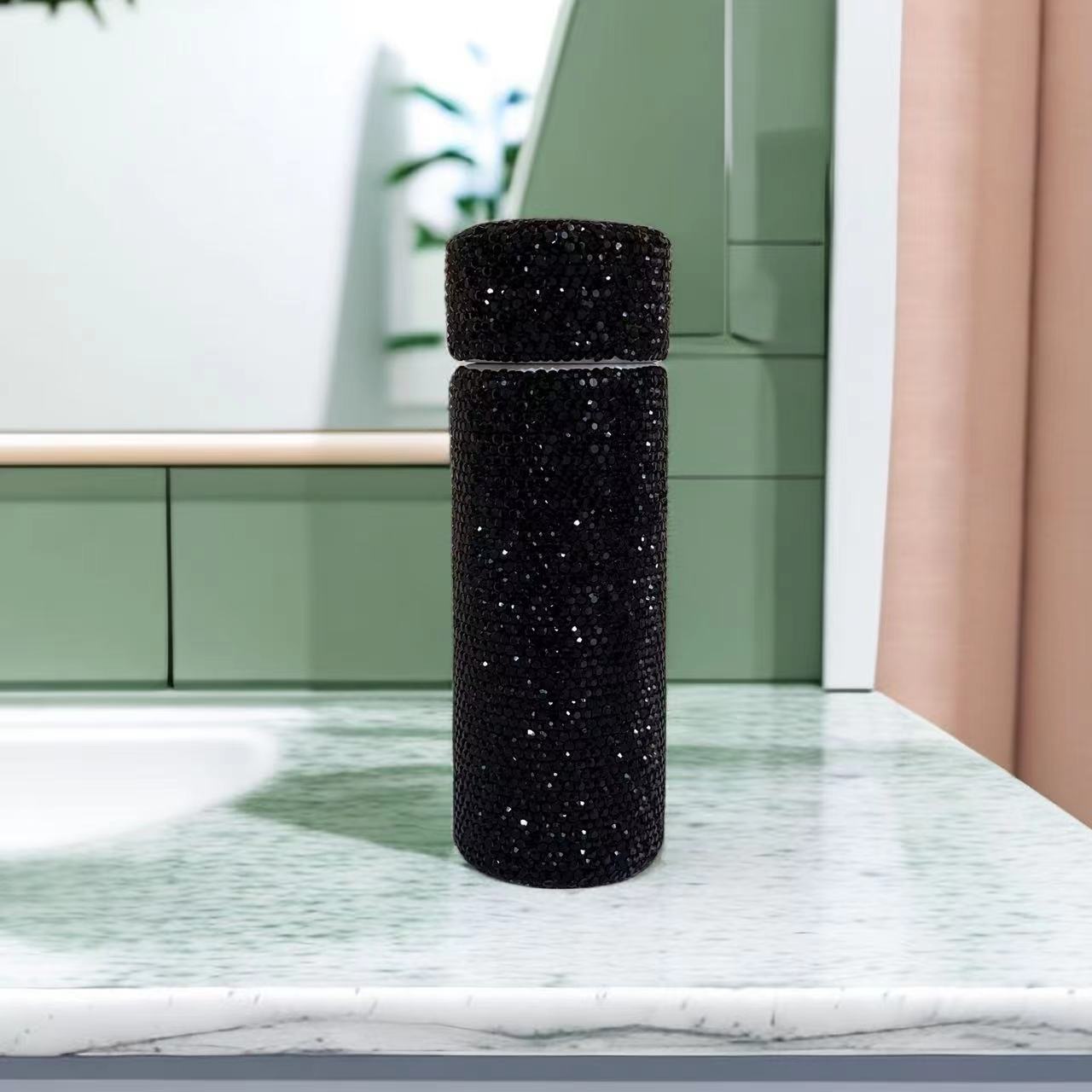 Wholesale 304 stainless steel mini diamond straight cup pocket thermos cup portable and compact