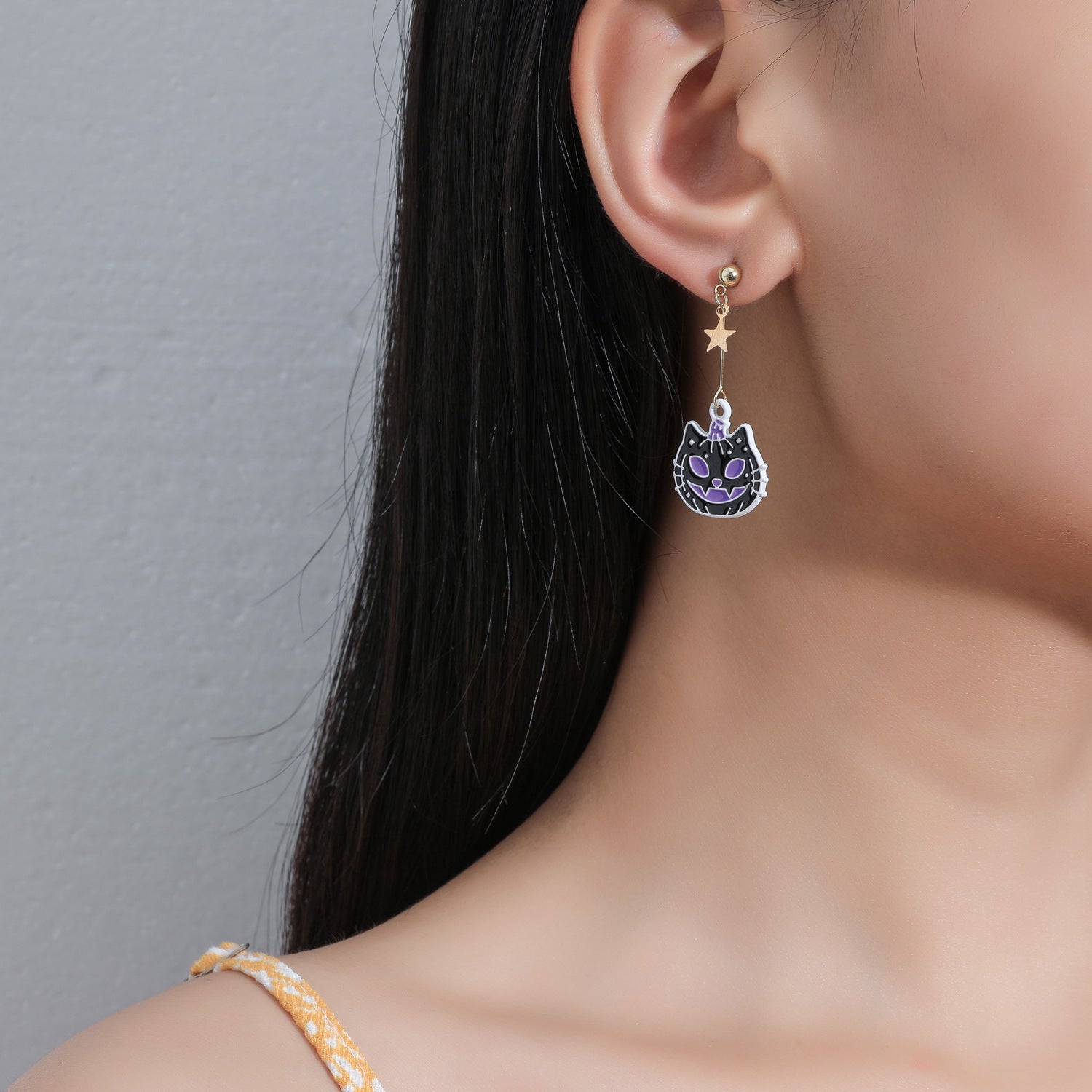 Wholesale Halloween Pumpkin Head Ghost Creative Alloy Earrings