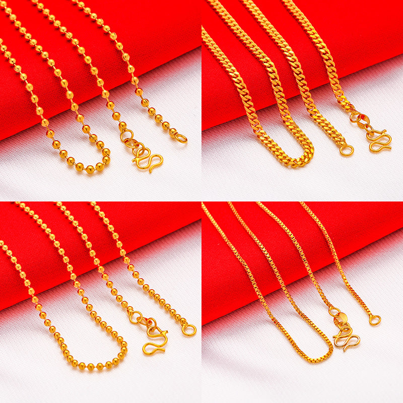 Wholesale Gold-plated water wave snake bone necklace box necklace