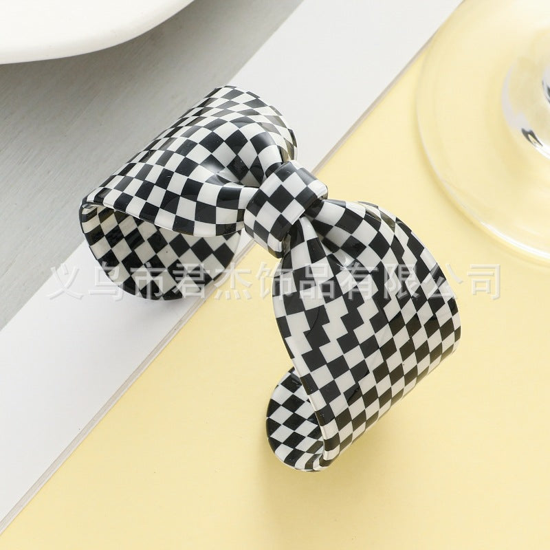 Wholesale Exaggerated shiny leopard-print bow resin bracelet