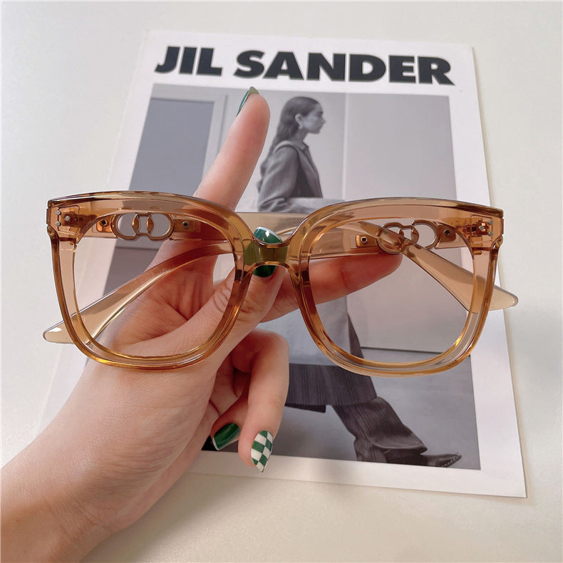 Wholesale 2024 New Large Frame Slim Sunglasses Women's Instagram High-end Sunglasses Men's Fashionable UV-proof Sunglasses