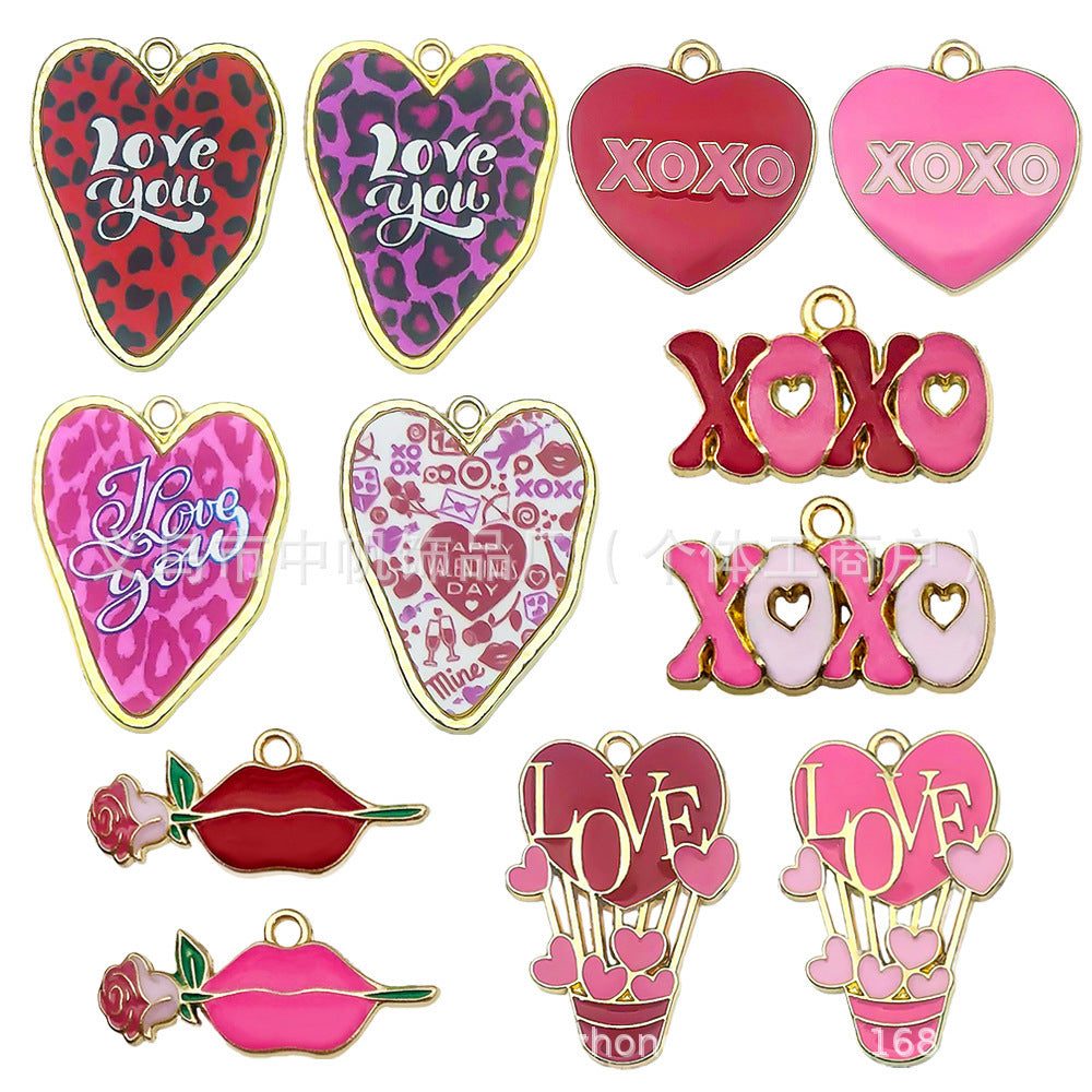 Wholesale Pink Valentine' s Day Love Accessories Pendant