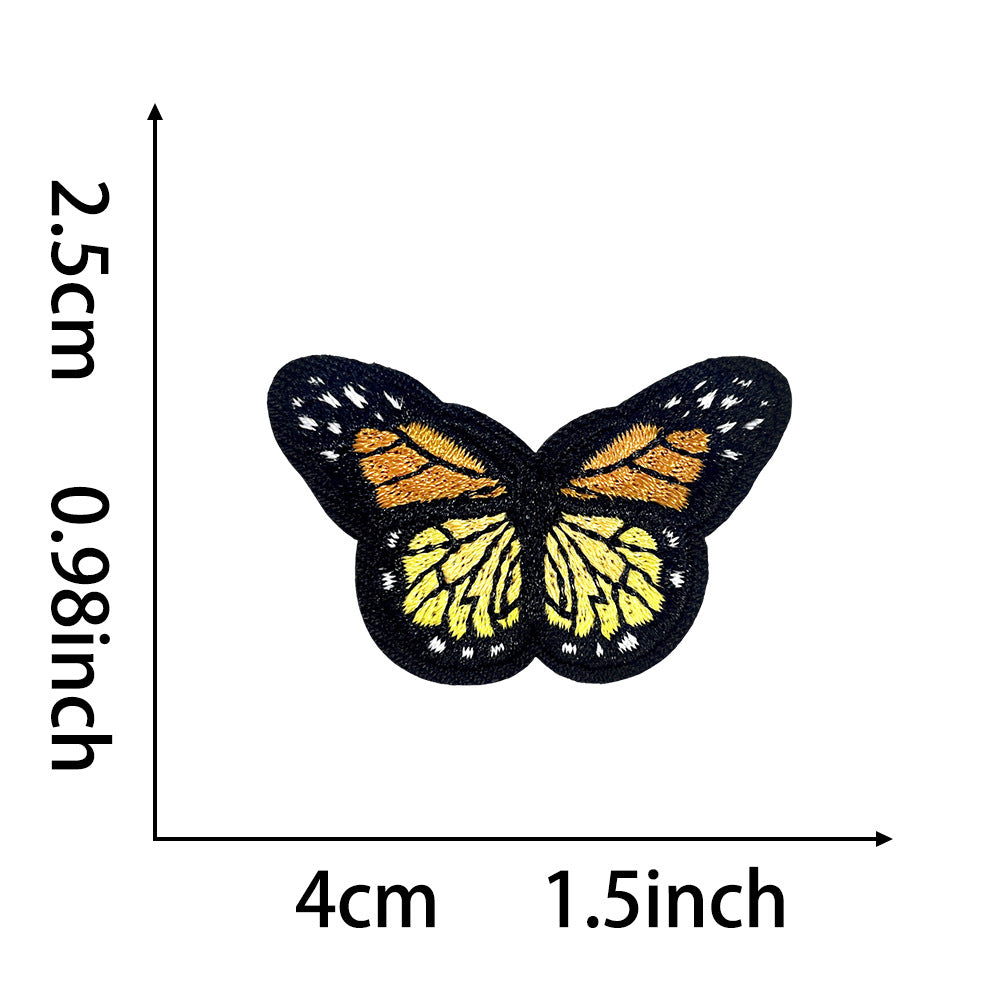 Wholesale Colorful embroidered butterfly patch