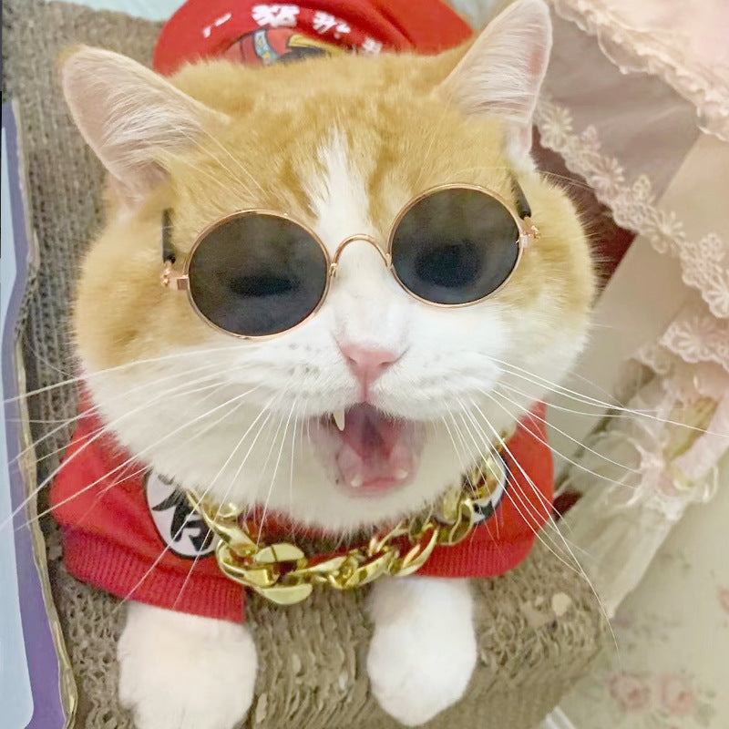 Wholesale Hip Hop Funny Glasses Cat Dog Fashion Accessories Pet Sunglasses