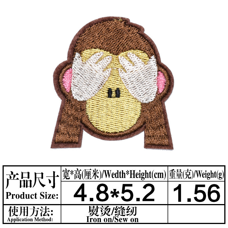 Wholesale Cute Cartoon Embroidered Patch Set Decorative Clothing Accessory DIY Craft Sew On Applique Boutique Resale Gift