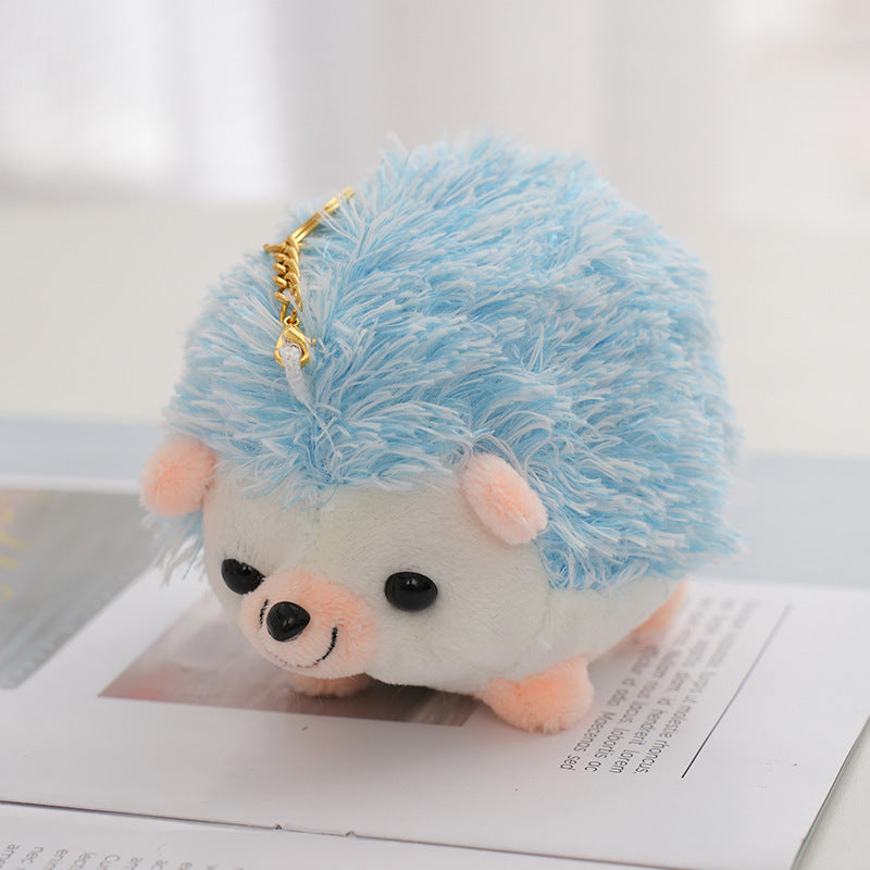 Color al por mayor Hedgehog Muñeca Toy de peluche Anillo de llave