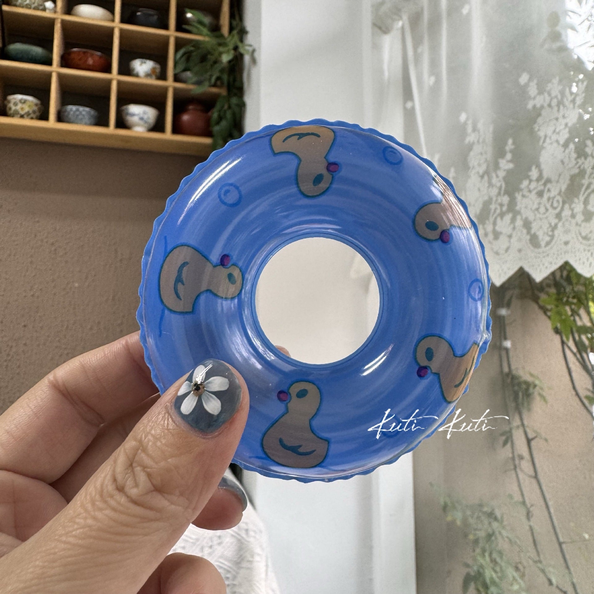 Wholesale Cute Duck Donut Swim Ring For Baby Water Play Soft Rubber Toy
