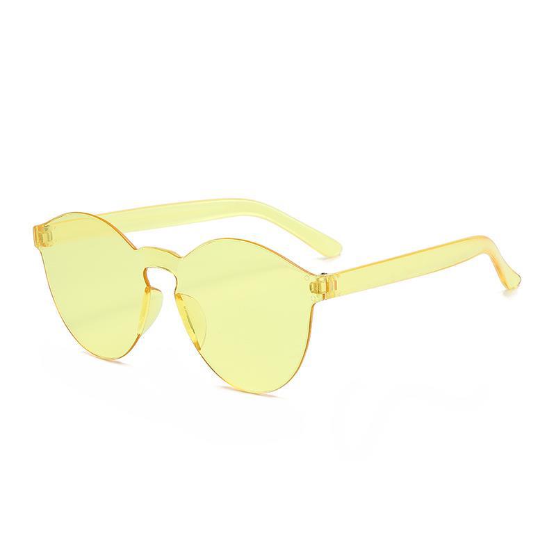 Wholesale Rimless Fashionable Candy Color Versatile Sunglasses