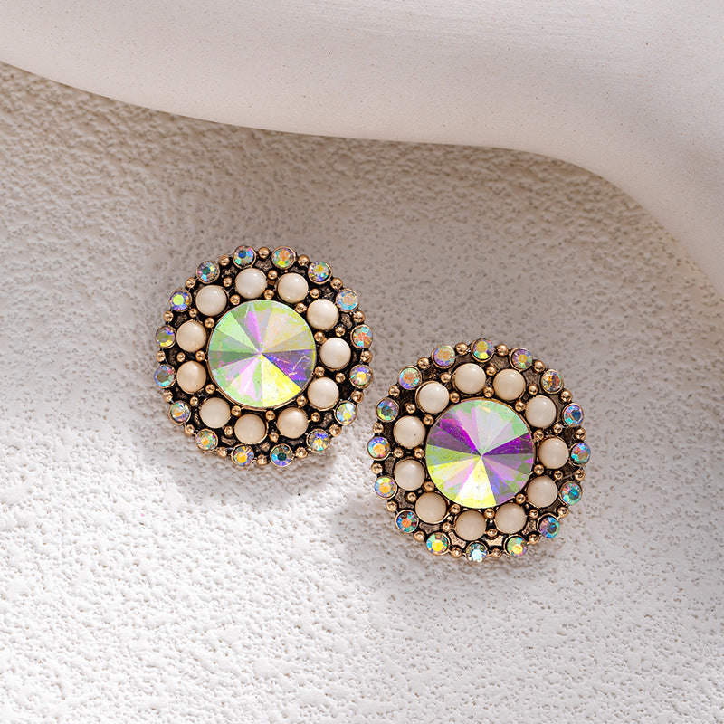 Wholesale Bohemian style turquoise flower earrings