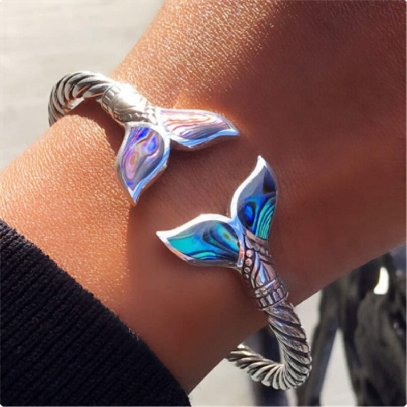 Wholesale Mermaid Tail Open Adjustable Bracelet