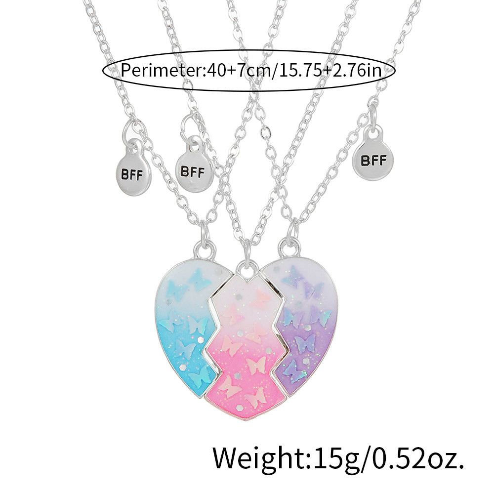 Wholesale Love Split Magnetic Necklace BFF Jewelry