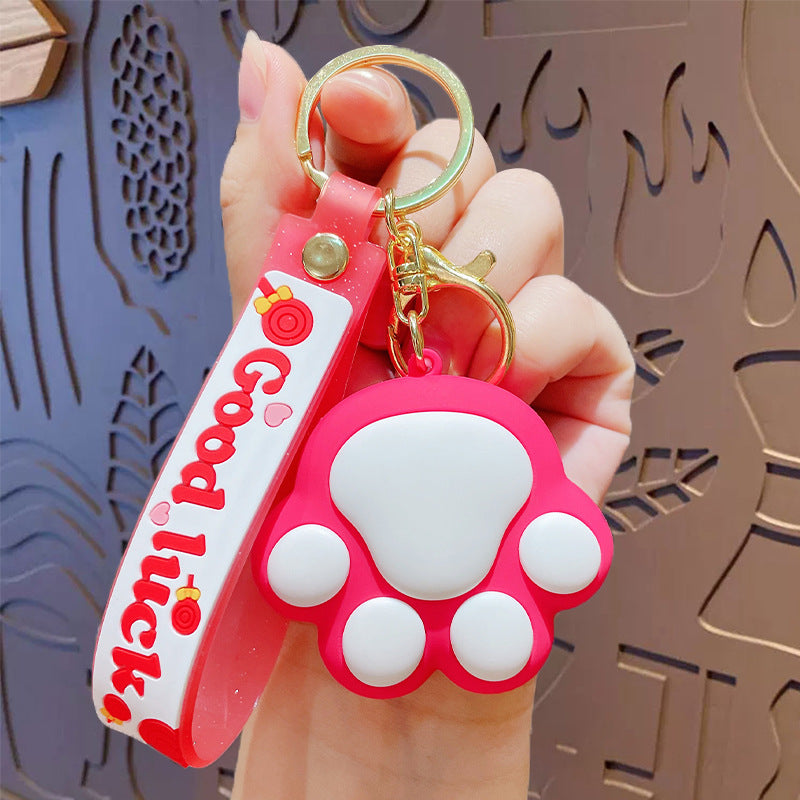 Wholesale Cartoon Cute Cat Claw Three-dimensional Pendant PVC Keychain