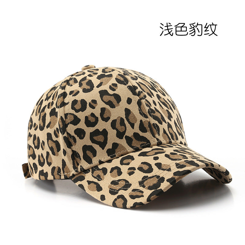 Wholesale Western Style Fashion Leopard Print Curved Brim Baseball Cap