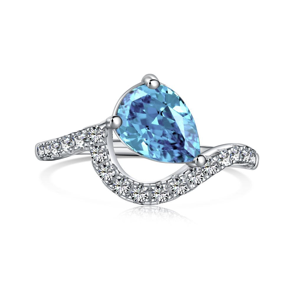 Wholesale Aquamarine Sterling Silver Ring