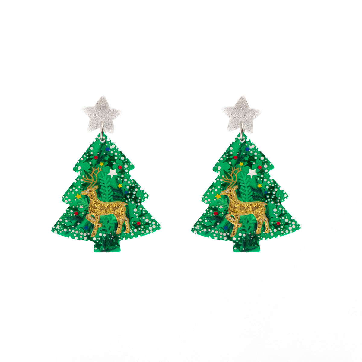 Wholesale Acrylic earrings for Christmas  including reindeer Christmas tree snowflakes
