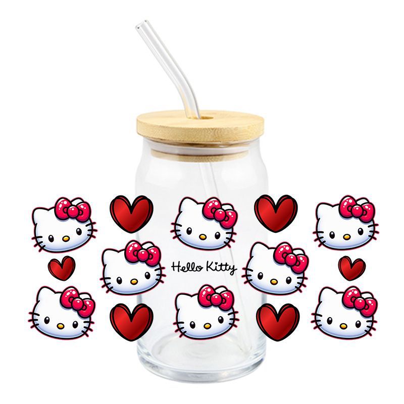 Wholesale 5pcs Cartoon Valentine' s Day  16oz Cup UV DTF Wraps OLY Exclusive