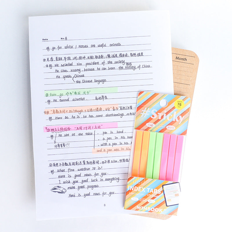 Wholesale 10PCS Transparent Paper Sticky Note Index Stickers